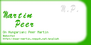 martin peer business card